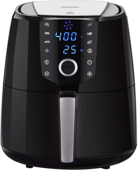 Omorc 4QT Air Fryer L Compact Size(For 2-5 People), Hot Air Fryer Oven, Oilless Air Fryer