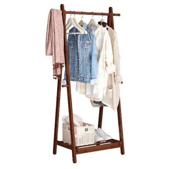 Langria Foldable Bamboo Clothes Laundry Rack