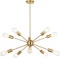 BonLicht Sputnik Chandelier 10 Light Brushed Brass Modern Pendant Lighting Gold $105.99 MSRP