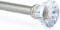 Kamanina 6/8 Inch Curtain Rods Single Window Rod, Acrylic Diamond Finials, 48 to 86 Inches