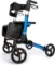OasisSpace Ultra Folding Rollator Walker with Wide Seat 8 inches (Blue) - $119.99 MSRP