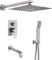RF Sunuan Bathtub Shower Faucet Brushed Nickel Shower Faucets Sets Complete(B07RR13YCK) $222.90 MSRP