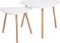 Homfa Nesting Coffee End Tables (White, Set of 2)
