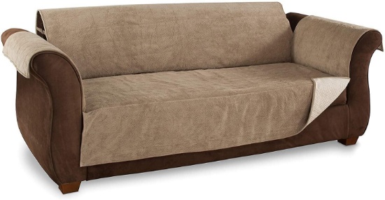 Link Shades Anti-Slip Heavy Duty Extra Large Sofa Protector | Water Resistant Microsuede Slipcover