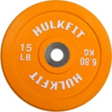 Hulkfit Color Coded Olympic 2-Inch Rubber Bumper Plate with Steel Hu 15 LB / 6.80 Kg - $39.99 MSRP