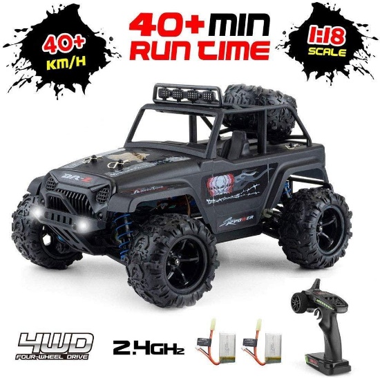 Laduo Remote Control Car,1:18 Scale 4WD Scale 40km/h High Speed Off Road RC Truck, 2.4Ghz Radio Cont