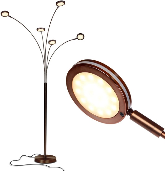 Brightech Orion 5 - Super Bright, Modern LED Arc Lamp - 5 Adjustable Arms and Light Heads$101.19MSRP