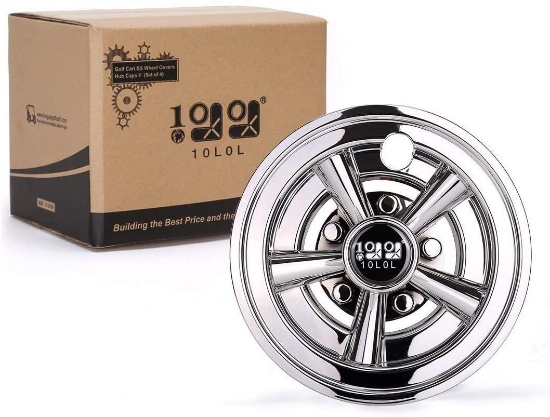 10L0L Golf Cart Wheel Covers Hub Caps for Yamaha/Club CAR/EZ-GO Par Car 8" (Set of 4)