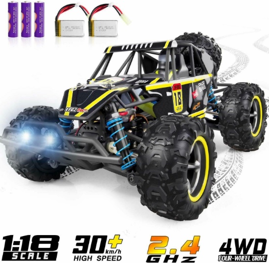 RC Car 4WD 2.4GHz 1:18 Scale 2 Headlights Off Road Truck