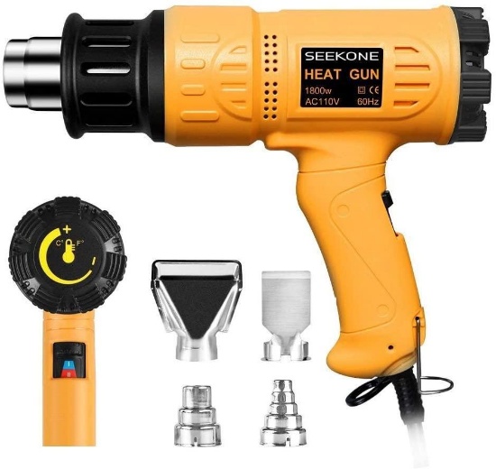 SEEKONE Heat Gun 1800W Heavy Duty Hot Air Gun Kit