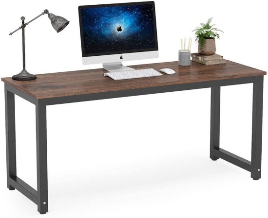 Tribesigns Modern Simple Computer Desk (Rustic Brown)