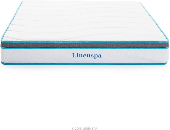 Linenspa 8 Inch Memory Foam and Innerspring Hybrid Mattress - Twin (LS08TTMFSP)