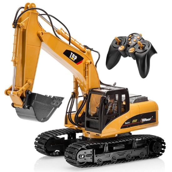 Top Race 15 Channel Full Functional Remote Control Excavator Construction Tractor - $79.99 MSRP