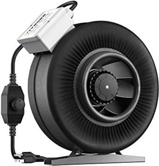 VIVOSUN 6 Inch 440 CFM Inline Duct Ventilation Fan with Variable Speed Controller - $69.49 MSRP