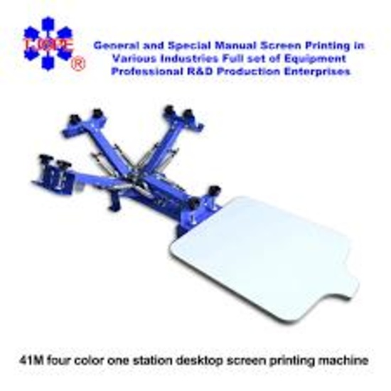 SPE-41M Four Color One Station Desktop Screen Printing Machine