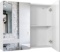 Homfa Bathroom Cabinet with Mirror Wall Cabinet with 2 Hanging Wardrobe Doors 4 Compartments