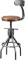 LOKKHAN Industrial Bar Stool-Adjustable Swivel Wood Metal Bar Stool
