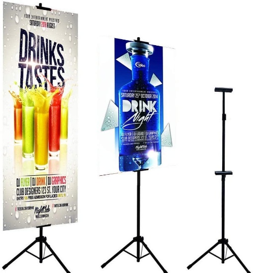 Double-Sided Poster Floor Sign Stand