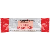 ForPro Basics 3-Piece Mani Kit, White Wood Nail File 100/180 Grit