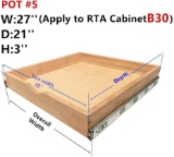 Elysian Roll Wood Tray Drawer Box Kitchen Organizer Cabinet Slide Out Shelve (27