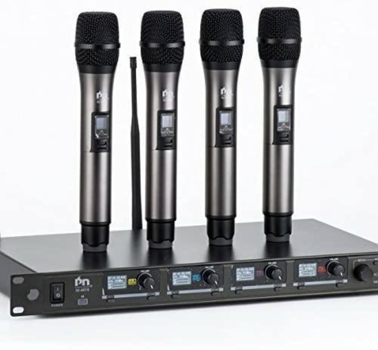 Proslogan IU-4010 Professional UHF 4-Channel Wireless Microphone with XLR or 1/4" output