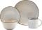 Tabletops Gallery Fashion Dinnerware Collection-Stoneware Dishes Service for 4 Dinner SaladAppetizer