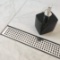 Neodrain 24-Inch Linear Shower Drain with Removable Quadrato Pattern Grate