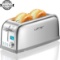 Lofter 4 Slice Toaster with Compact LCD Display, 1500W, Silver - $55.99 MSRP