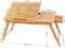 Ybj-AKE Laptop Desk Tray with Flip Top and Drawers, 100% Bamboo (LYa07) - $42.99 MSRP