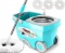 Tsmine Spin Mop Bucket System Stainless Steel Deluxe 360 Spinning Mop Bucket Floor Cleaning System