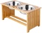Foreyy Bamboo Elevated Dog Cat Food and Water Bowls Stand Feeder (10