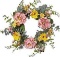 VGIA 20 Inch Artificial Peony Flower Wreath Silk Spring Wreath