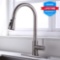Gavaer Kitchen Faucet with 3 Functions Pull Down Sprayer, Single Handle Brushed Nickel Stainless
