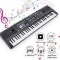 RenFox Piano Keyboard 61-Key Portable Keyboard Piano for Kids with Microphone&USB Cable Toy for Kids