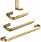 WINCASE Brass Bathroom Accessory Sets 4 Pieces: Robe Hook, Toilet Paper Holder, Towel Ring,Towel Bar