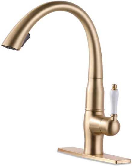 Gappo Pull Down Kitchen Faucet with Sprayer Single Handle Brass Kitchen Sink Faucets $124.80 MSRP