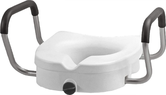 Nova Elevated Raised Toilet Seat with Removable, Adjustable Padded Arms, 20? (8351) 47.95