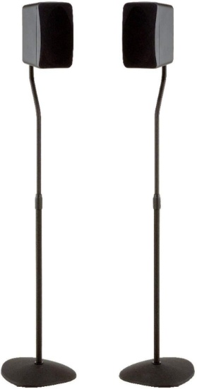 Sanus Adjustable Height Speaker Stand - Extends 28" to 38" - Holds Satellite $39.99 MSRP