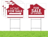 For Sale By Owner Sign - 4 Premium Yard Signs Bulk Pack