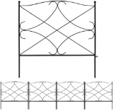 Decorative Garden Fence Rustproof Iron Border Fence for Flower Bed Pet Barrier