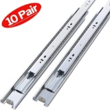 Friho 10 Pair of 16 Inch Hardware Ball Bearing Side Mount Drawer Slides, Full Extension- $54.99 MSRP