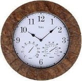 Faux-Stone Indoor or Outdoor Wall Clock