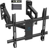 Perlesmith Corner TV Wall Mount Bracket Tilts, Swivels, Extends - Full Motion Articulating TV Mount