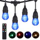 Dewenwils 52.5ft LED Outdoor String Lights Color Changing, Dimmable, 26 $131.25 MSRP