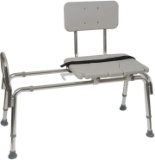 Tub Transfer Bench and Sliding Shower Chair Made of Heavy Duty Non Slip Aluminum Body $166.00 MSRP