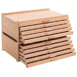 U.S. Art Supply 10 Drawer Wood Artist Supply Storage Box