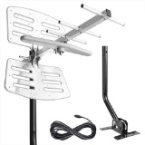 [Upgraded 2019]Outdoor TV Antenna 120-150 Miles Range Amplified Digital HDTV Antenna with Mount Pole