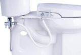 GenieBidet [ROUND] Seat-Self Cleaning Dual Nozzles. Rear & Feminine Cleaning