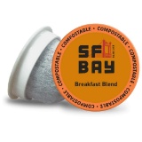 SF Bay Coffee Breakfast Blend 80 Ct Medium Roast Compostable Coffee Pods, K Cup Compatible