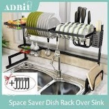 Adbiu Over The Sink Dish Drying Rack - $79.99 MSRP